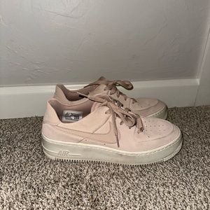 pink platform nike size 8